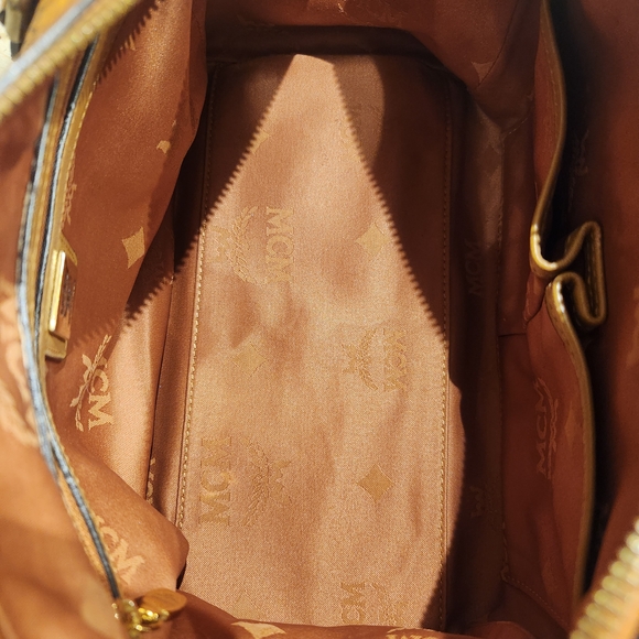 MCM Cognac Visetos Satchel-Stunning Preloved Bag! Check Out Those MCM Charms! - Picture 13 of 16